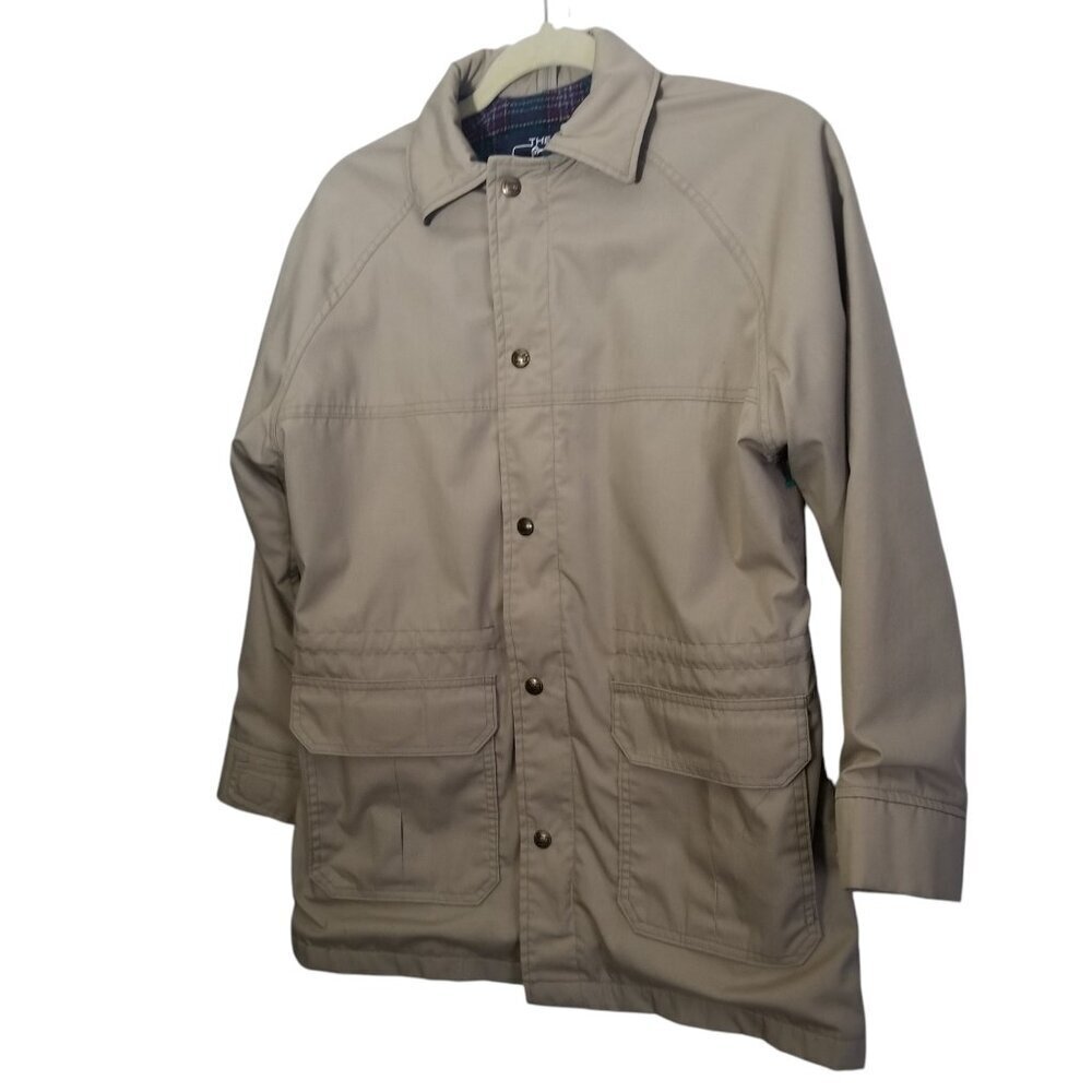 Rare Vintage Woolrich Women's Wool blend Lining Khaki Jacket Sz S